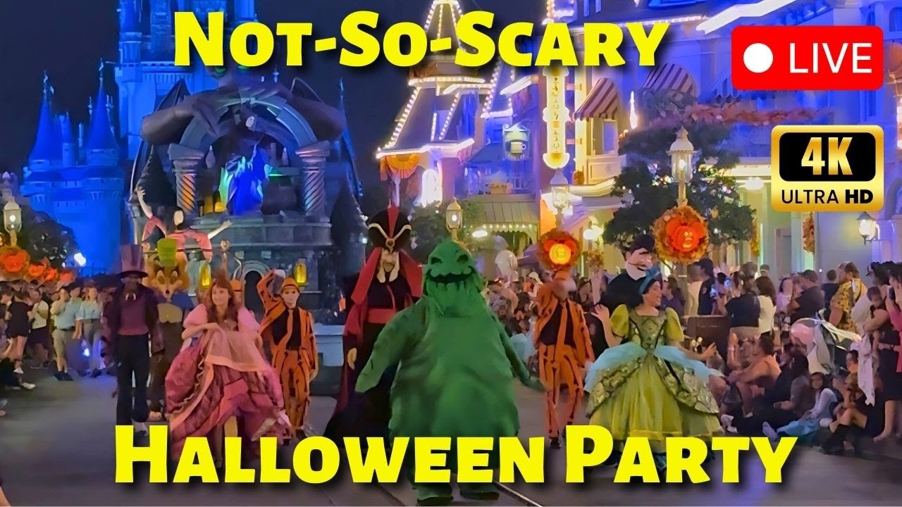 🔴LIVE🔴 Mickey's Not So Scary Halloween Party 2025 Boo to You Parade, Fireworks | Disney World 4K