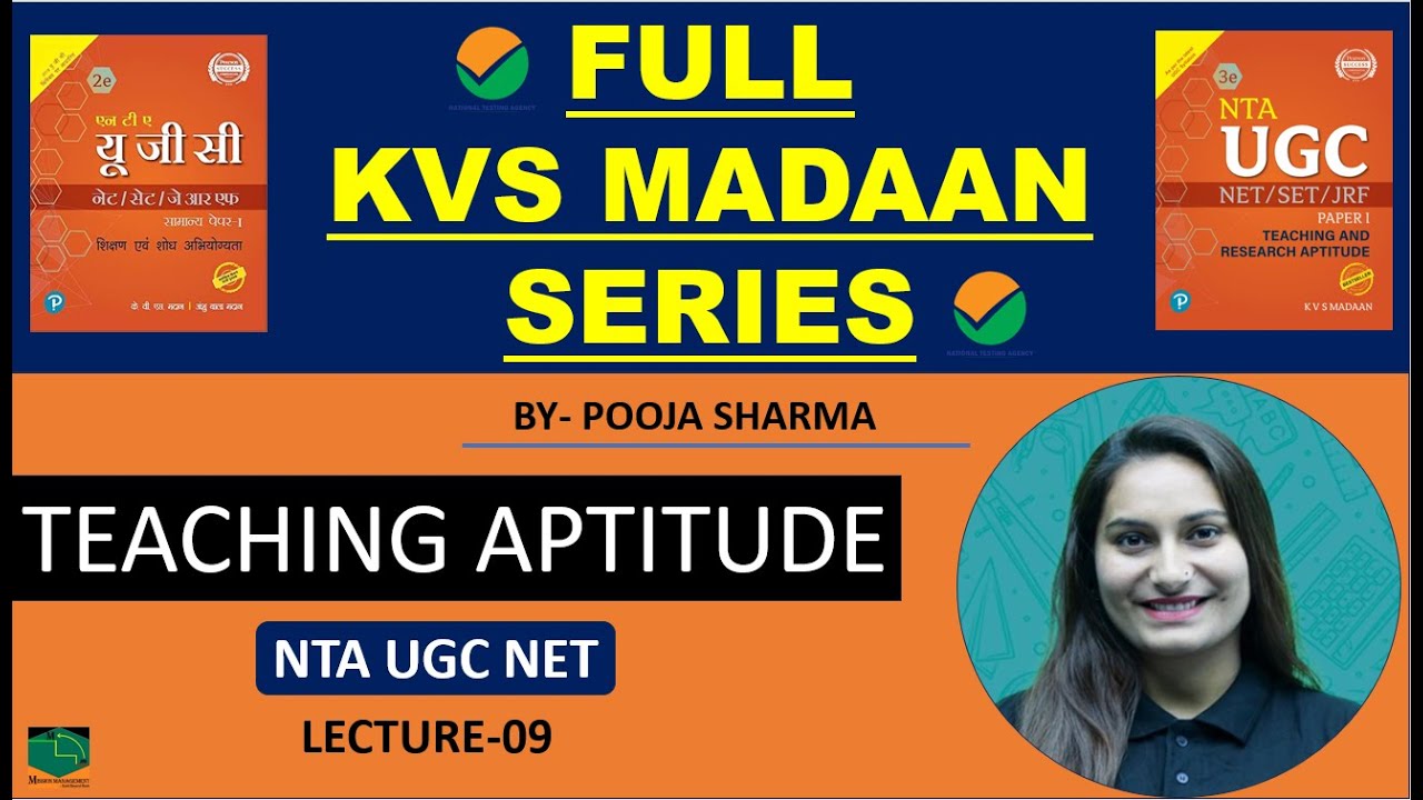 Full KVS Madaan Series I Teaching Aptitude I Lecture-9 I NTA UGC NET 2023 I By Pooja Sharma