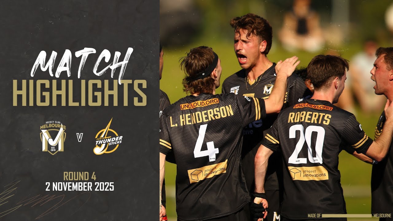 Perth Thundersticks v HC Melbourne Mens Highlights Rd 4 2025 Hockey One Season