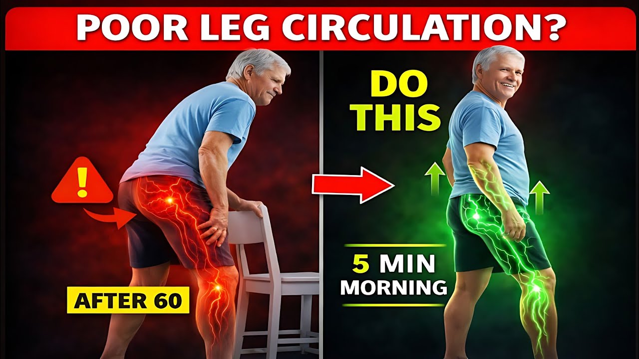 Poor Leg Circulation After 60? Do These 5 Simple Exercises Every Morning