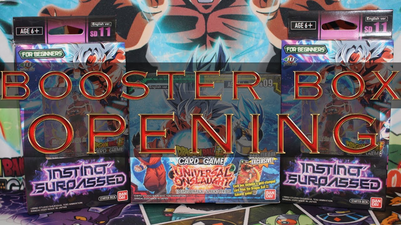 UNIVERSAL ONSLAUGHT BOOSTER BOX OPENING! (DRAGON BALL SUPER CARD GAME)