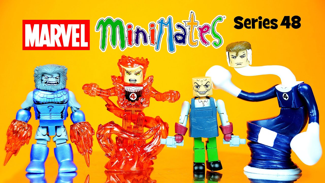 Marvel Minimates includes Mr. Fantastic Puppet Master Human Torch & Blastaar Series 48