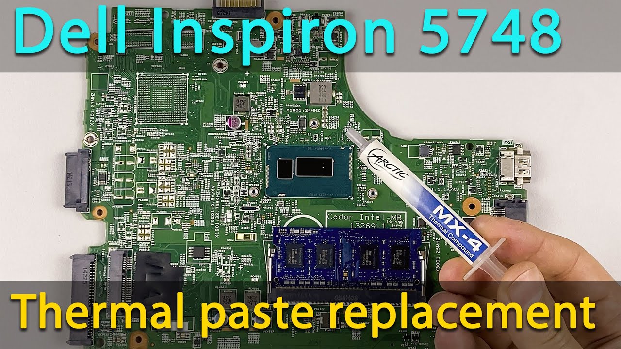 Разборка Dell Inspiron 17 (5748 и 5749), чистка вентилятора и замена термопасты