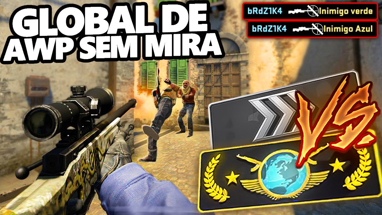 Um GLOBAL jogando de AWP sem MIRA no PRATA, será que XITEI? isso foi incrível