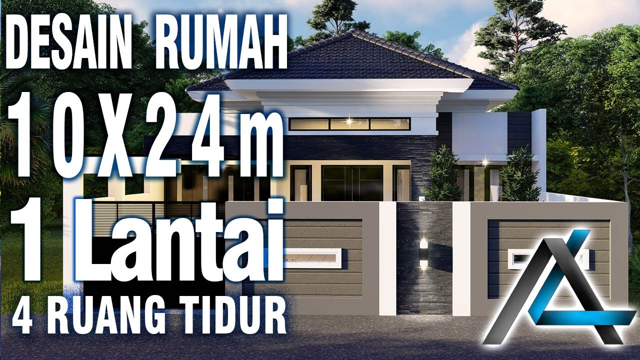 DESAIN RUMAH 10 x 24  meter I Gorontalo – DESAIN RUMAH MINIMALIS MODERN