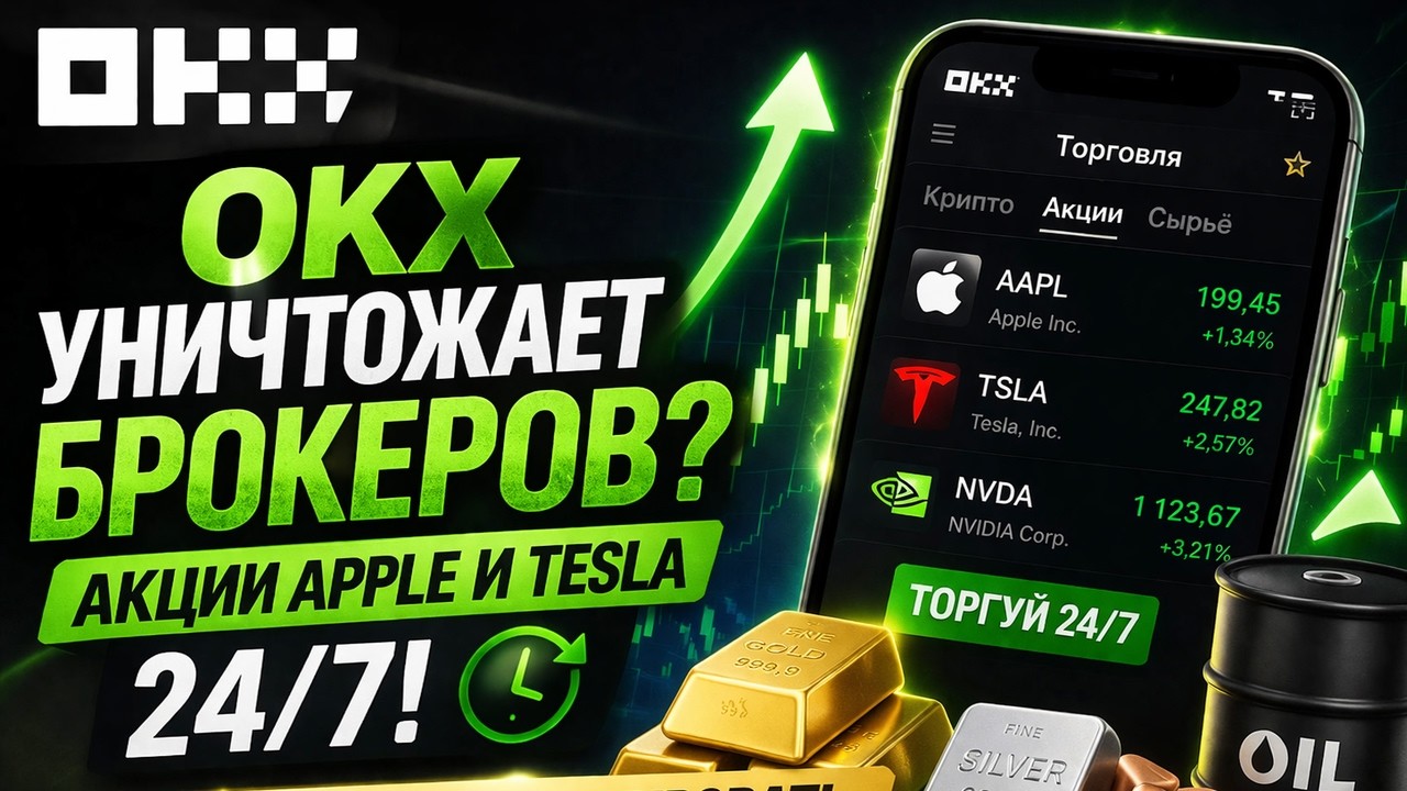 🚀OKX УНИЧТОЖАЕТ БРОКЕРОВ? КОНТРАКТЫ НА АКЦИИ APPLE И TESLA 24/7 НОВЫЙ СПОСОБ ИНВЕСТИРОВАТЬ В АКЦИИ  