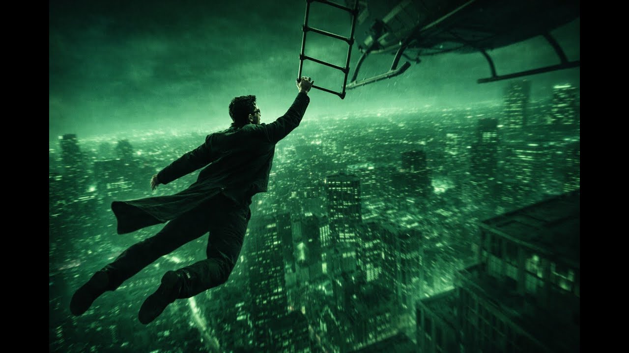 Neo vs Agents | Rooftop Fight Scene (The Matrix 1999)