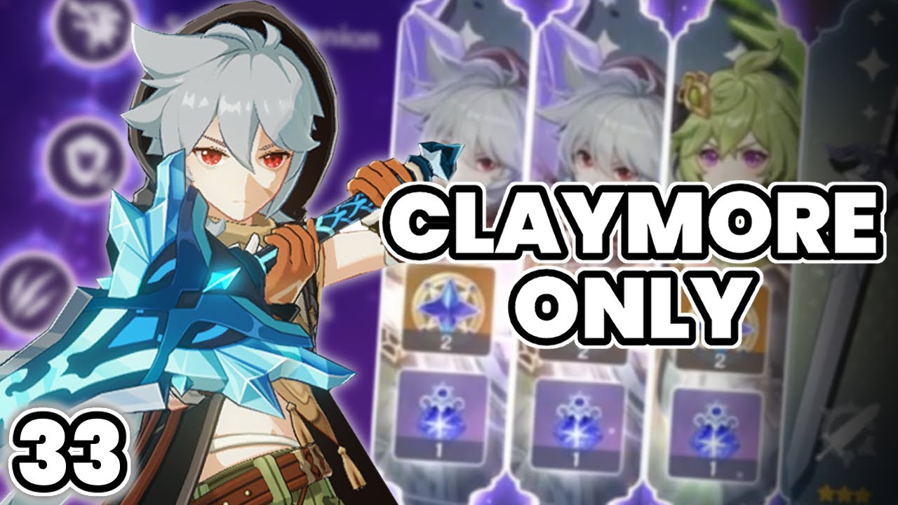 This video WILL NOT END until I get C6 RAZOR!!! (Genshin Impact Claymores Only)