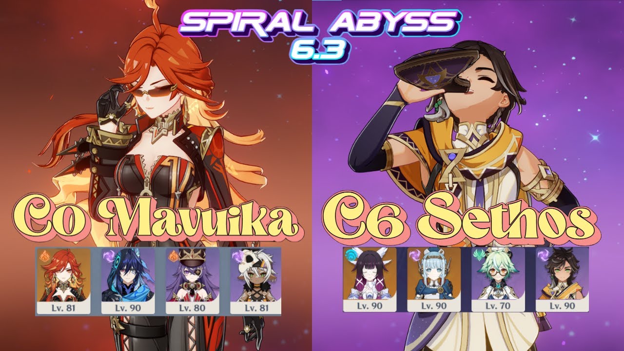 C0 Mavuika Overload & C6 Sethos Lunar-charged | Genshin Impact 6.3 Luna 4 Spiral Abyss Floor 12 36⭐