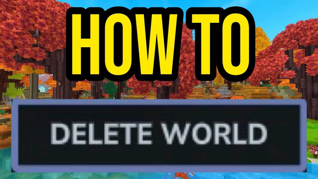 How To DELETE WORLD In Hytale!