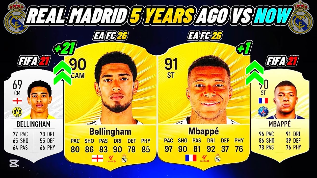 REAL MADRID PLAYERS 5 YEARS AGO VS NOW🥶🔥 FT. MBAPPE, BELLINGHAM, VALVERDE