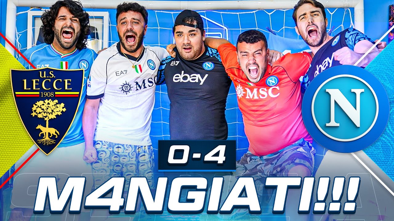 😜 M4NGIATI!!! LECCE 0-4 NAPOLI | LIVE REACTION NAPOLETANI HD