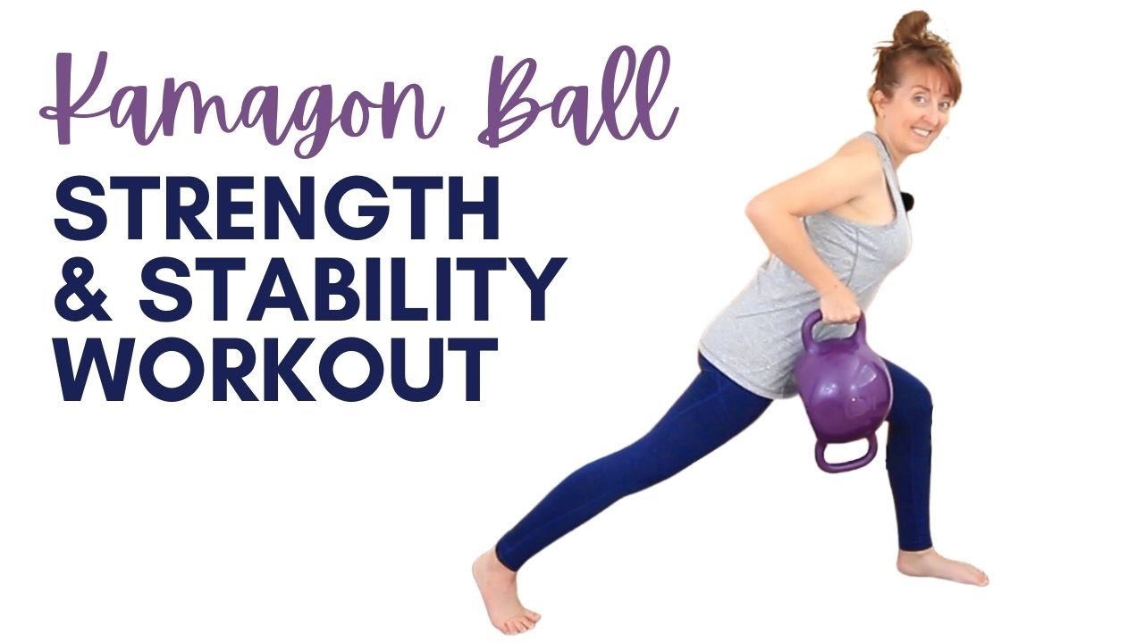 Kamagon Ball Strength and Stability Exercises for a Mindful Workout - or Kettlebell / Dumbbell