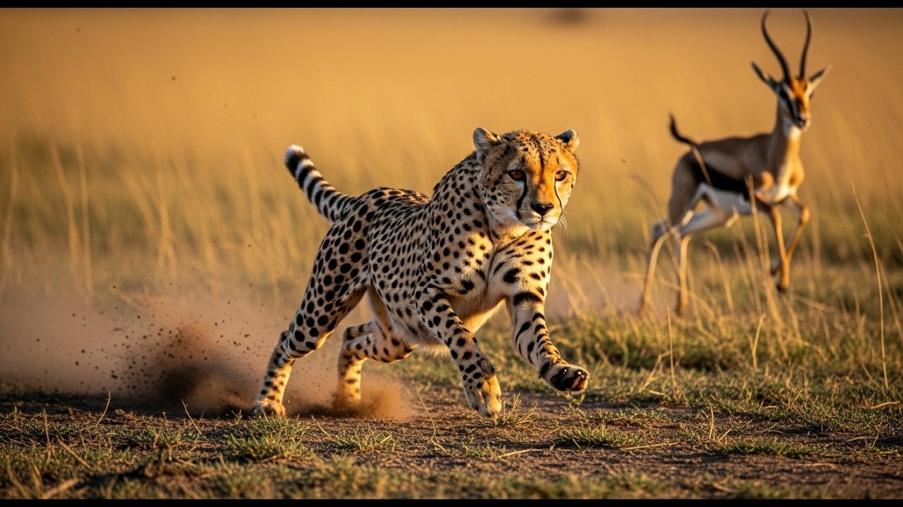 Ultimate Cheetah Hunt: The Fastest Land Animal in High-Speed Action