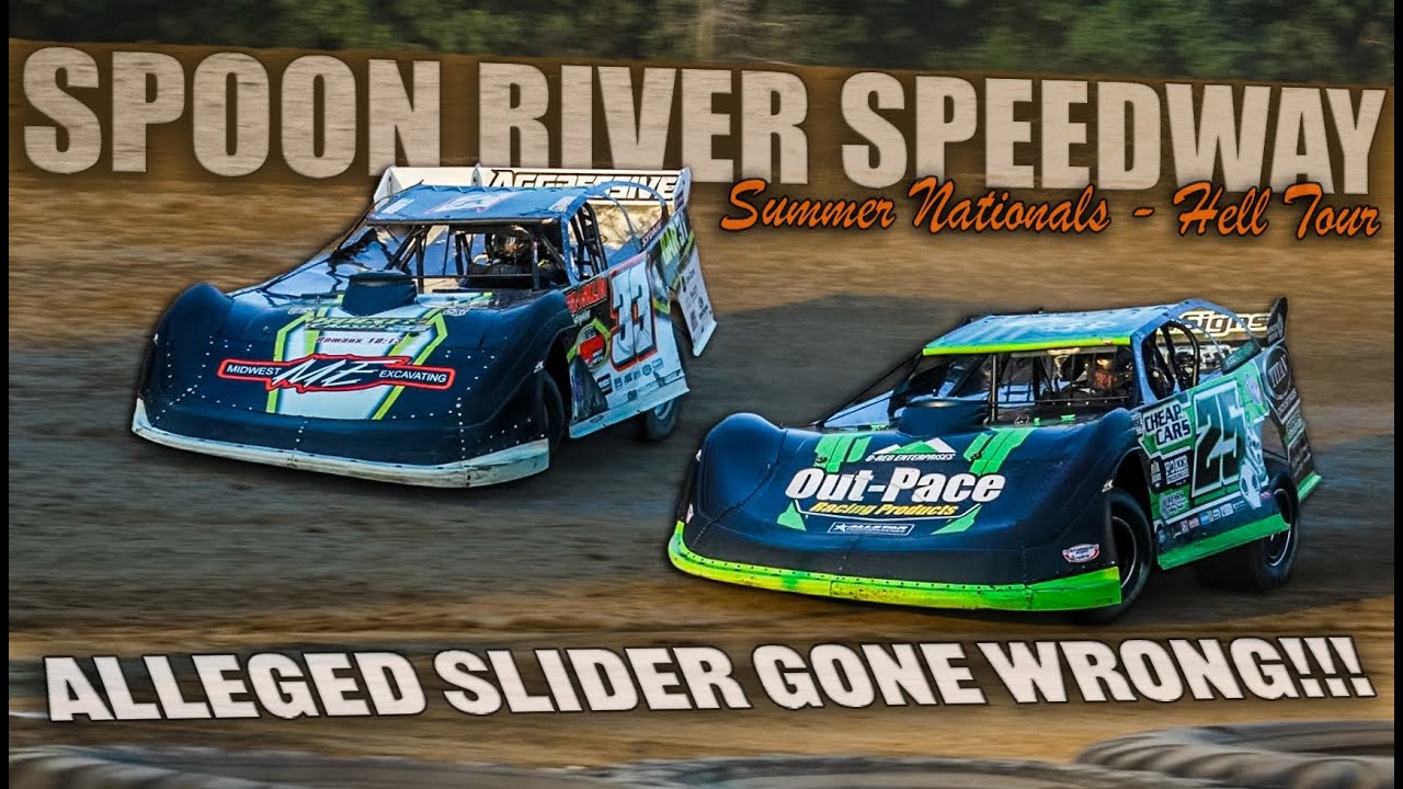 Alleged Slider Gone Wrong!!!  Summer Nationals  #FunTour | Spoon River Speedway