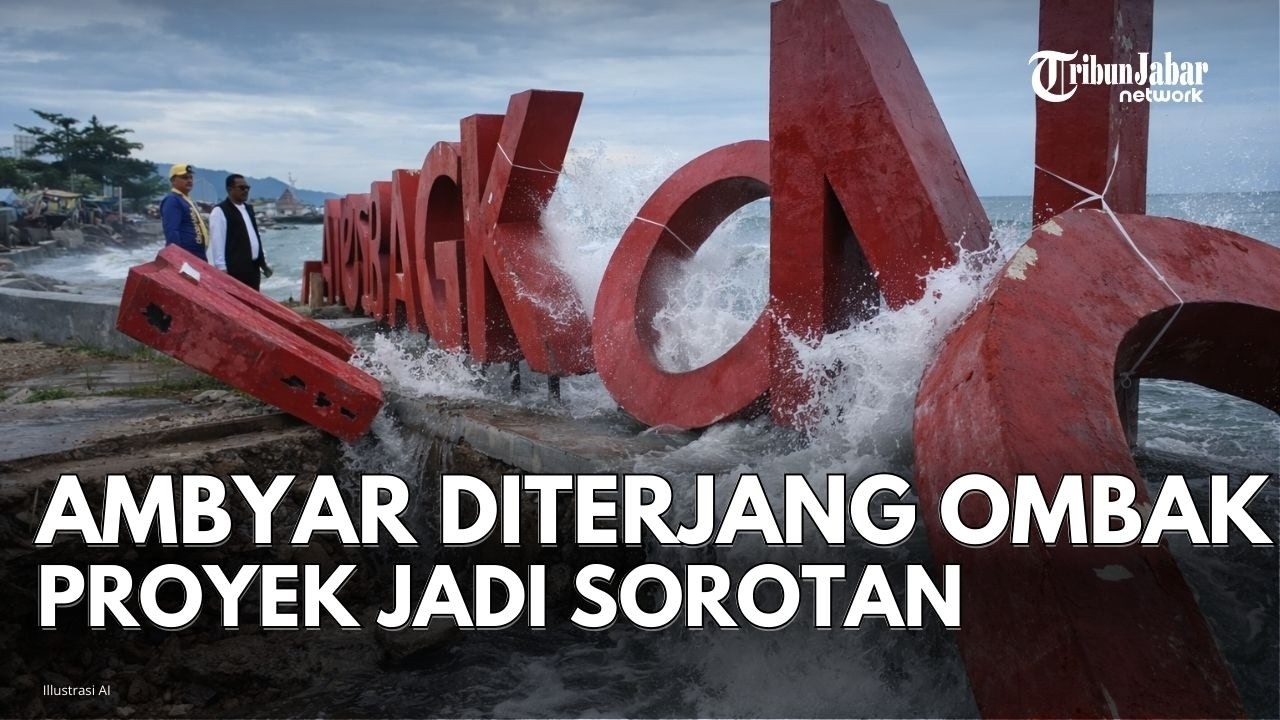 Viral! Alun-alun Gadobangkong Palabuhanratu Ambyar Dihantam Ombak, Proyek Era Ridwan Kamil Disorot