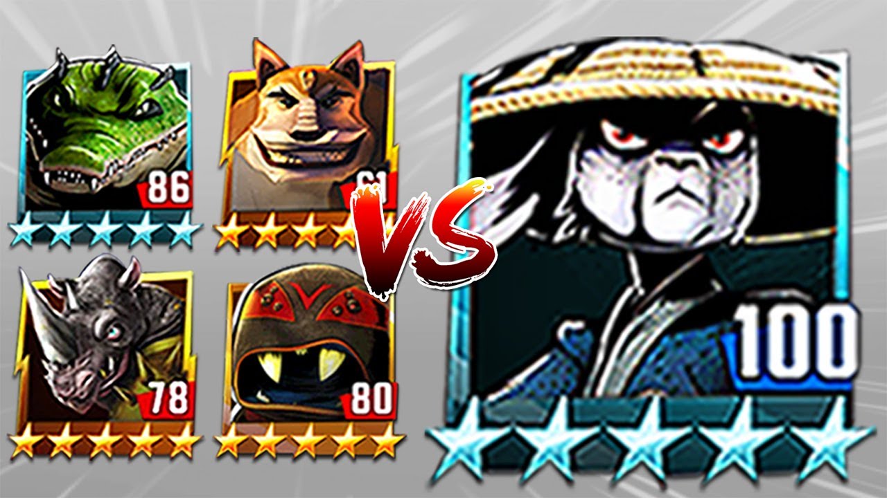 TMNT Legends Leatherhead, Dogpound, Spider Bytez, Rocksteady VS Usagi
