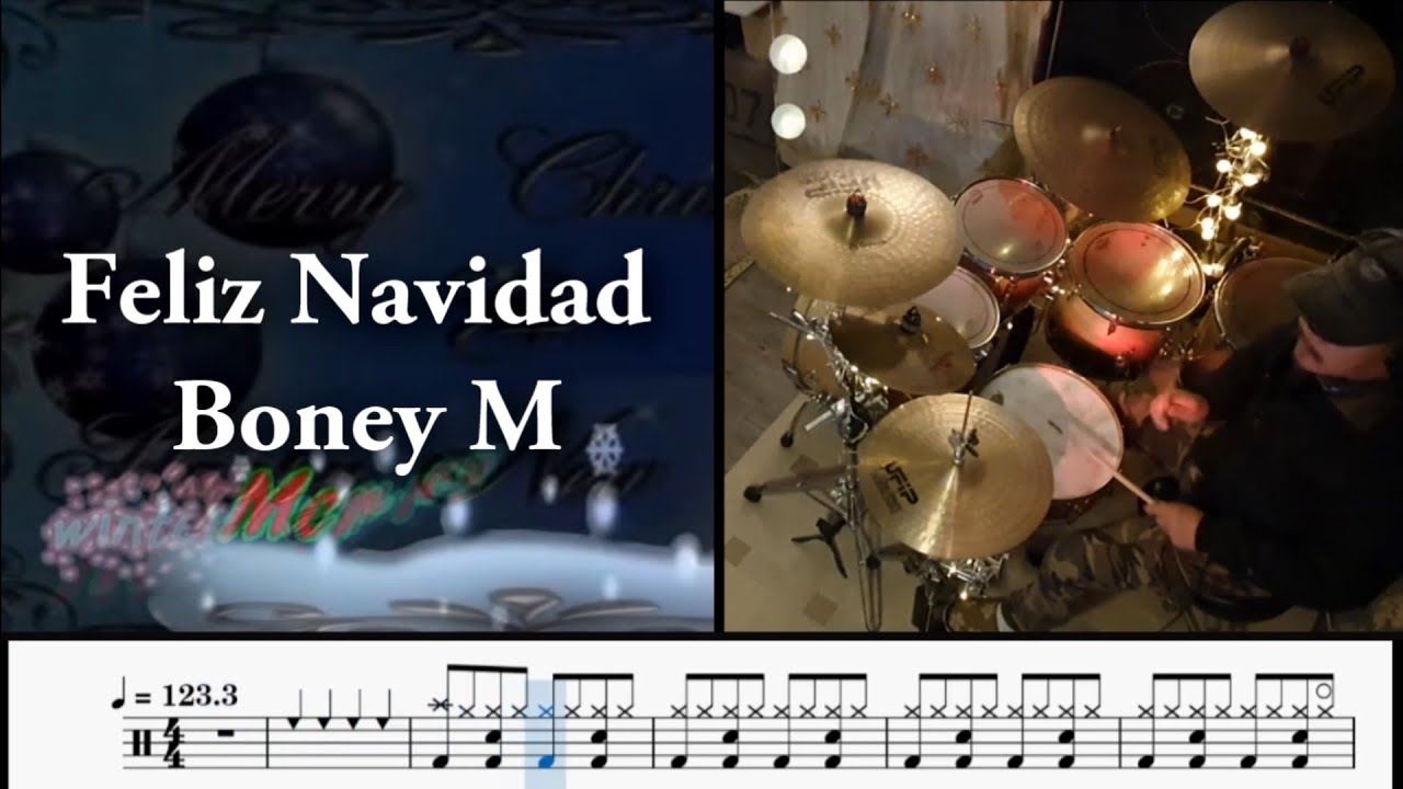 Feliz Navidad - Boney M / 캐롤송. 크리스마스. 성탄. 드럼커버 / 드럼악보  / 취미드럼  /