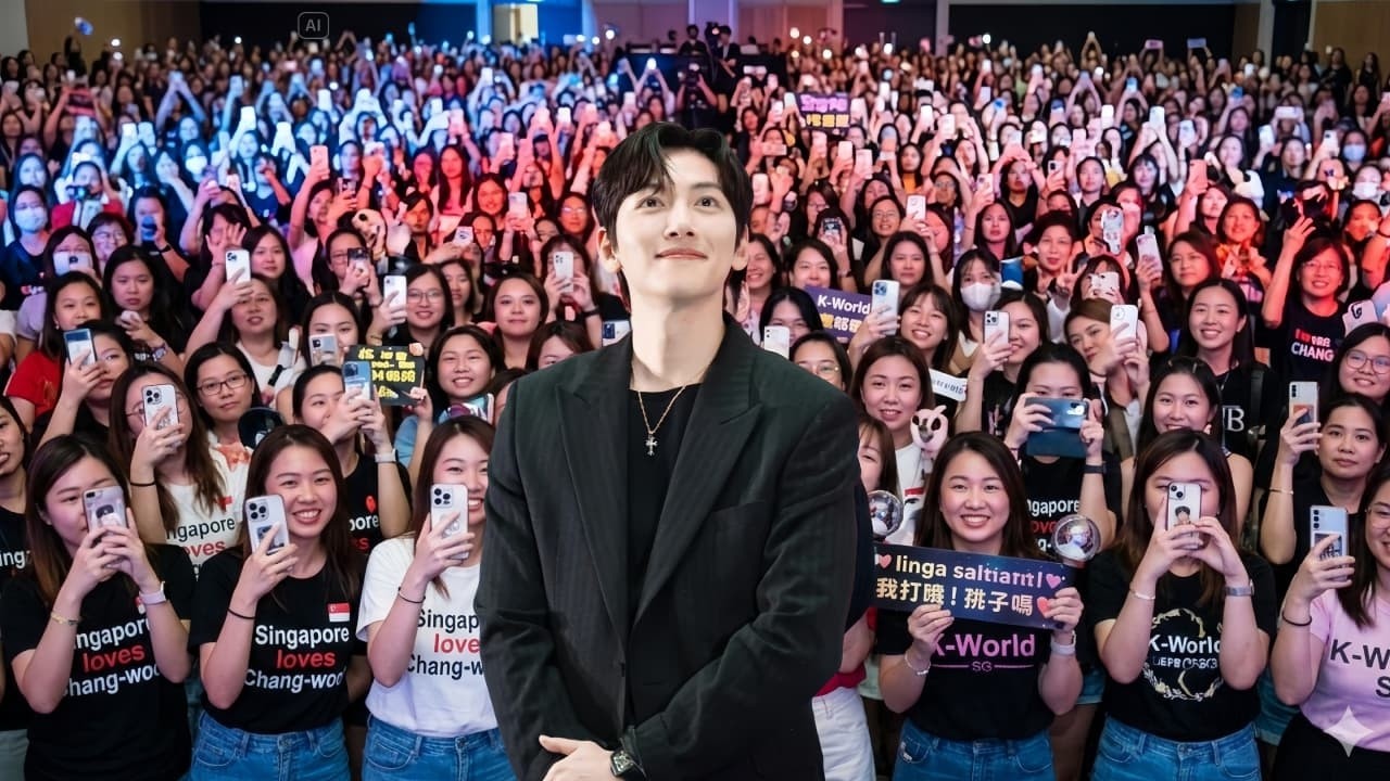 Поклонники теряют контроль над собой, когда Джи Чан Ук прибывает на культовую площадь Сингапура!