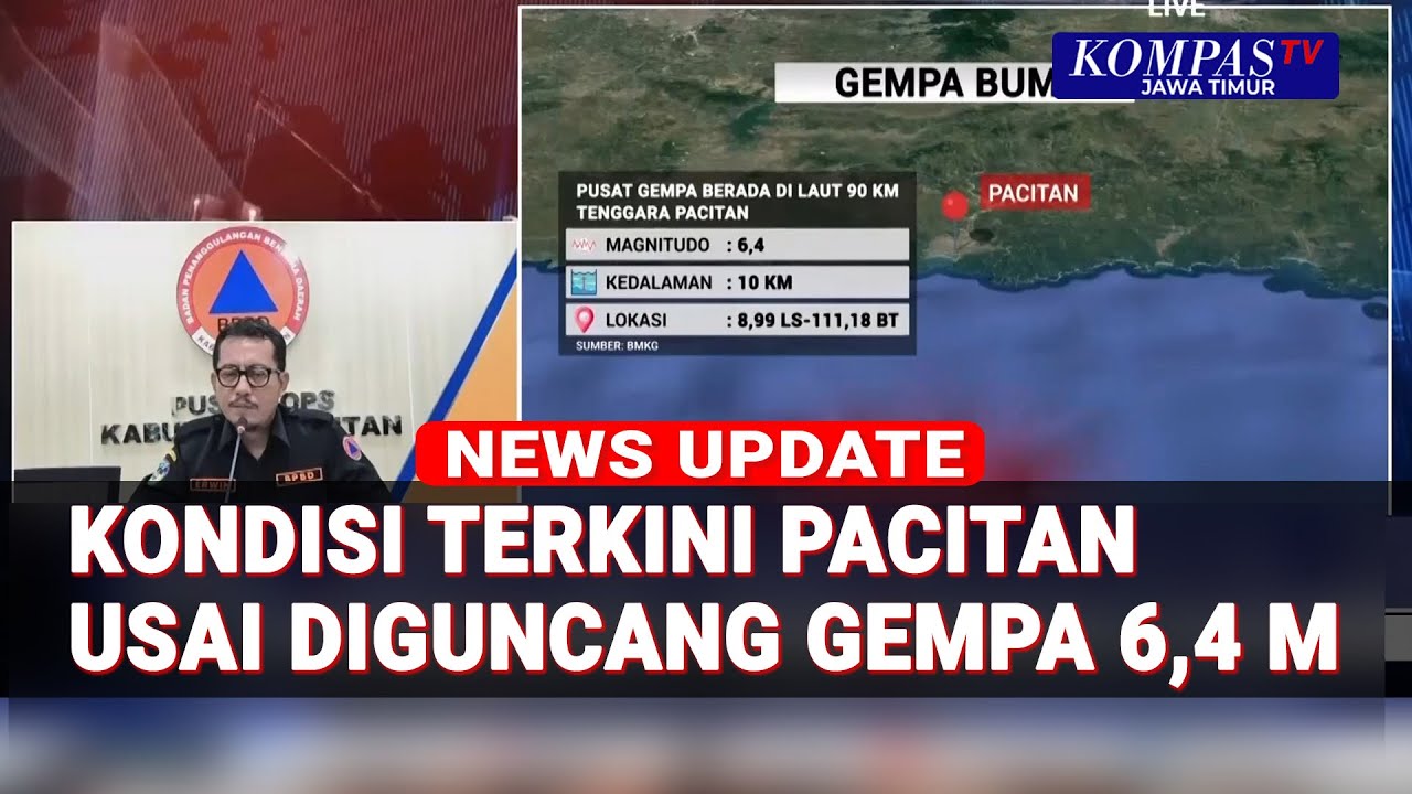 Kondisi Terkini Pacitan Usai Gempa 6,4 Magnitudo, BPBD Ungkap Data Dampak Sementara