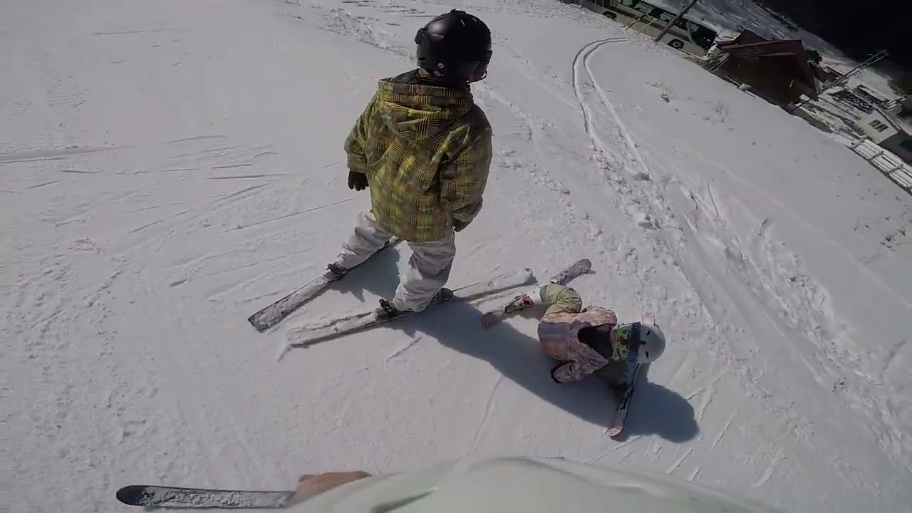 GOPR0106☆☆18 Jan. 2026 Kiso-Fukushima, Snake Course without ski belt-Dare Sla Practice with SkiPoles