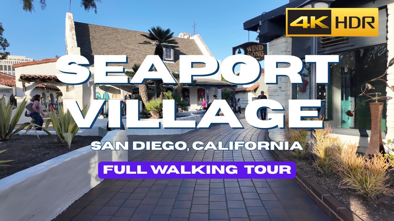 [4K] Exploring Seaport Village San Diego 🇺🇸 Waterfront Walking Tour