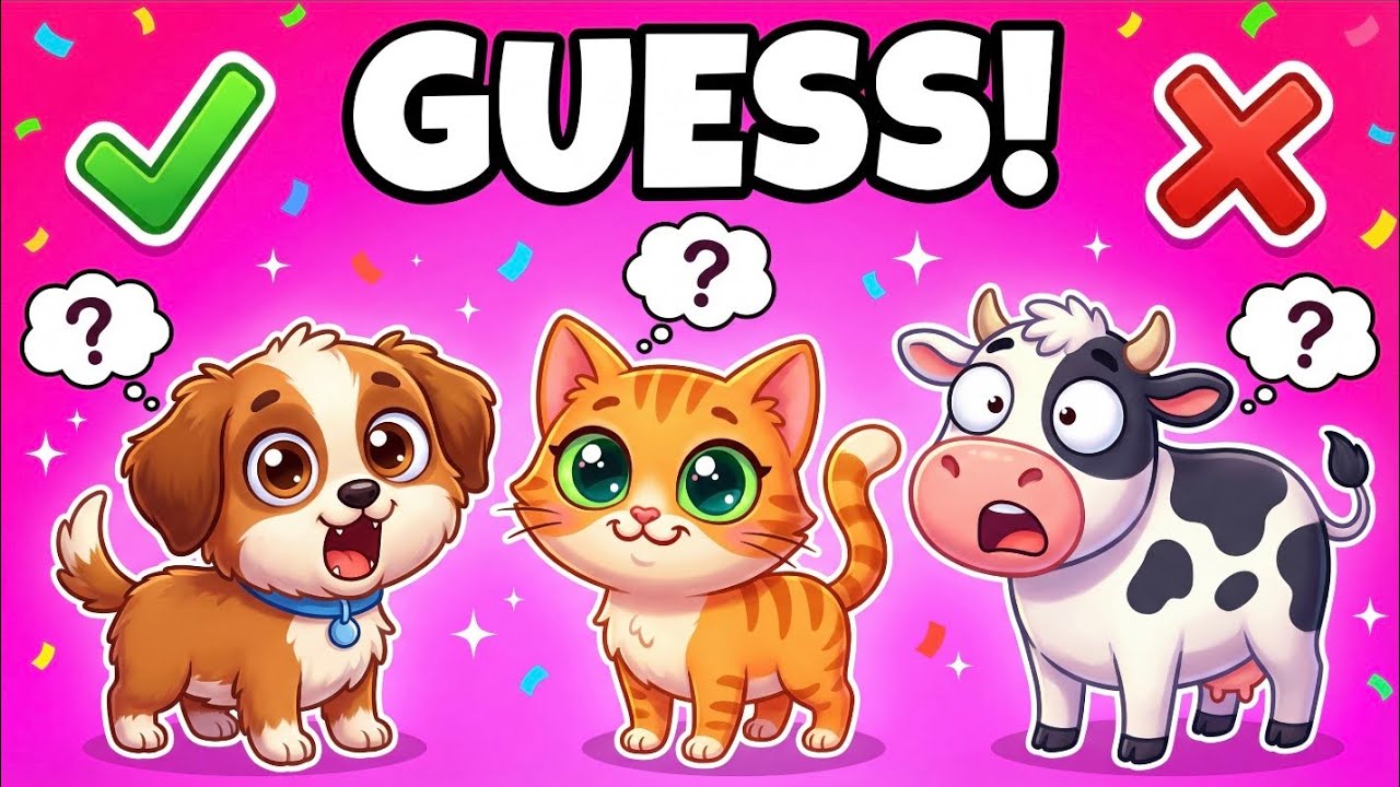 ​TALKING ANIMALS! 🐶🐾 Animal Sound Quiz & Yes or No Game | Fun Interactive Kids Challenge 4K