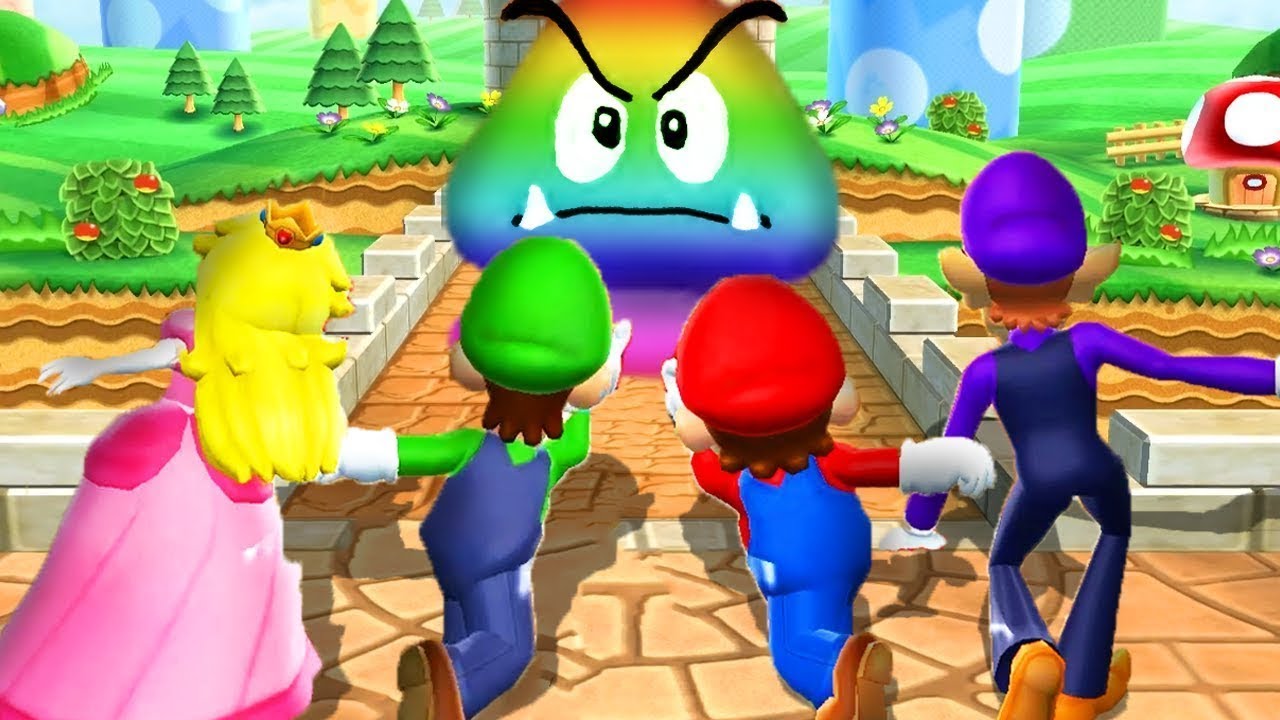 Mario Party 9 MiniGames - Mario Vs Luigi Vs Peach Vs Waluigi (Master Cpu)
