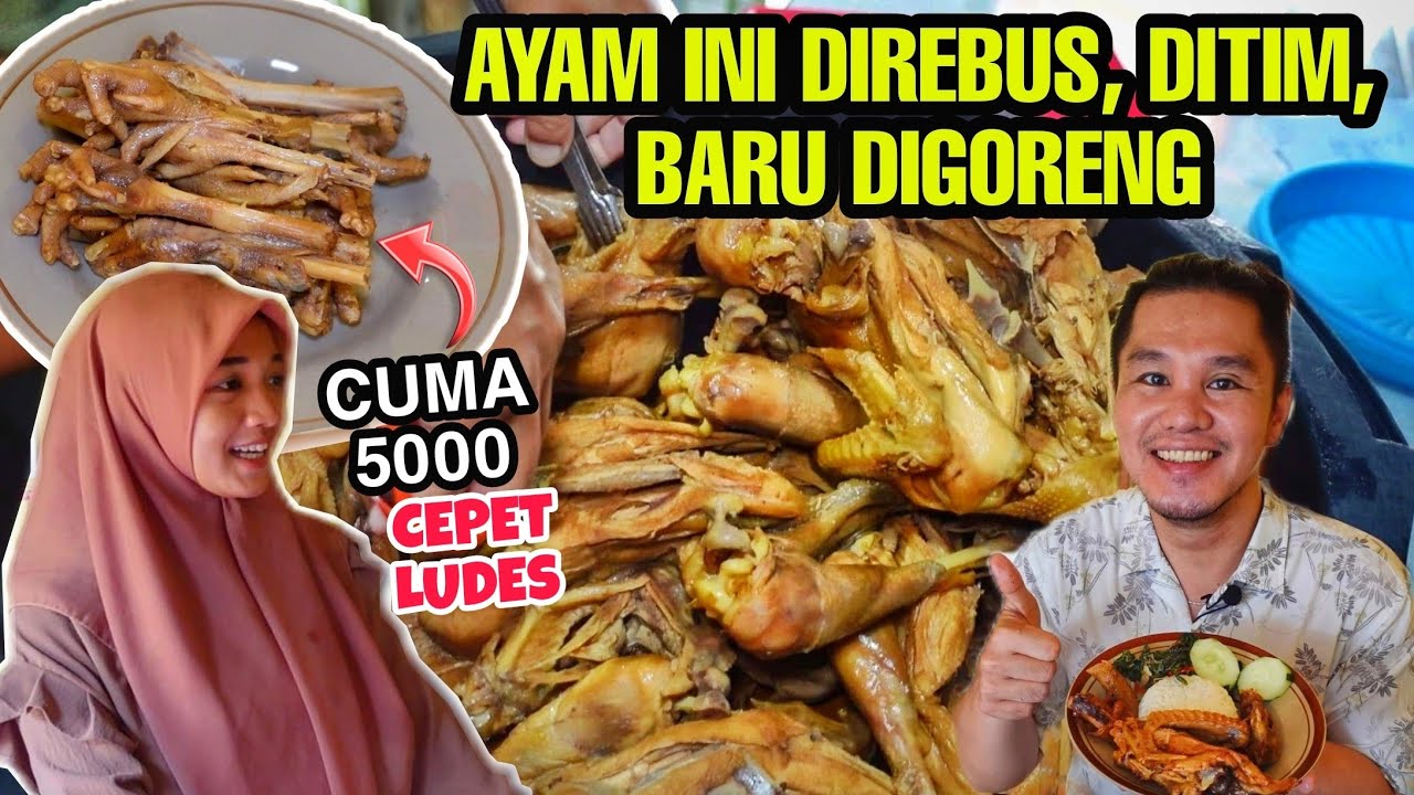 JAUH2 DATANG DEMI AYAM INI !! 3X PROSES DIREBUS DITIM BARU DIGORENG ! CEKER CEPET HABIS | AYAM CINTA