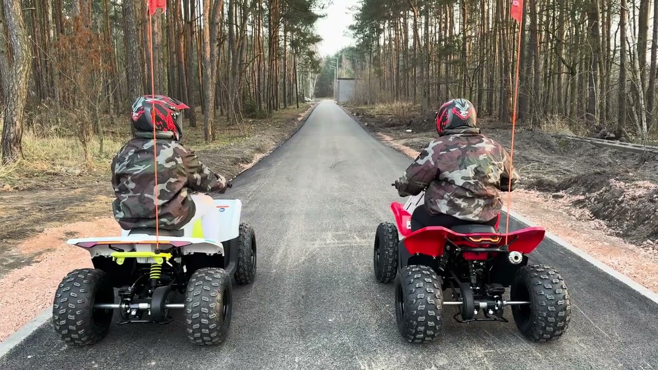 Najszybszy DRAG RACE quad&oacute;w. CFMOTO 110 ELEKTRYCZNY vs SPALINOWY przyspieszenie EV and petrol!!!