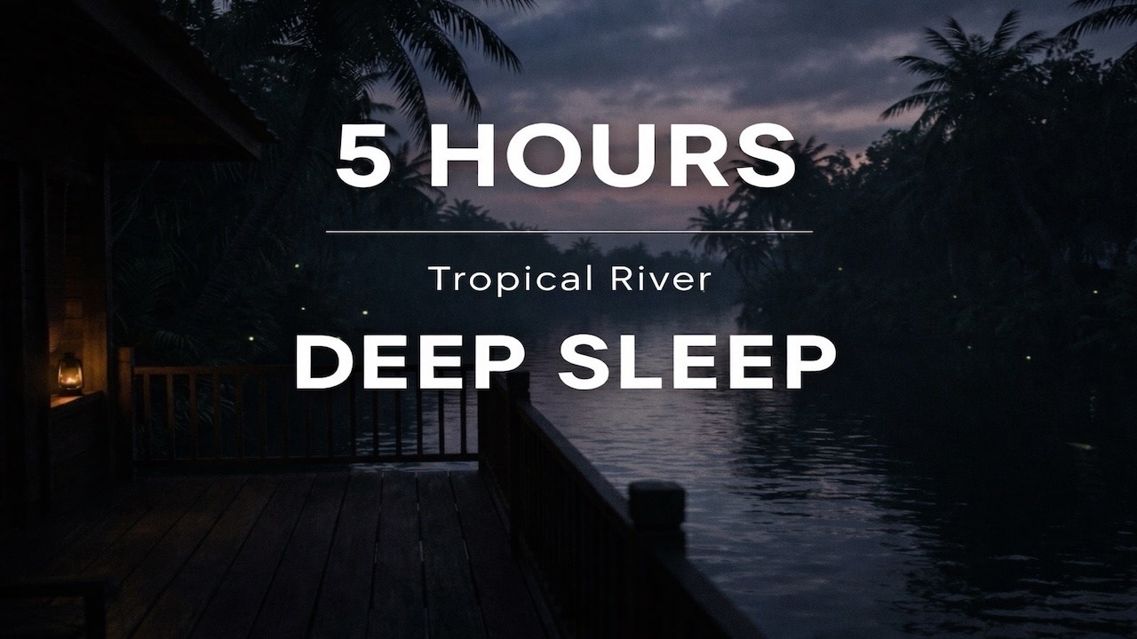 5 Hours of Tropical River Sounds for Deep Sleep 🌙 Night Nature Ambience | No Music