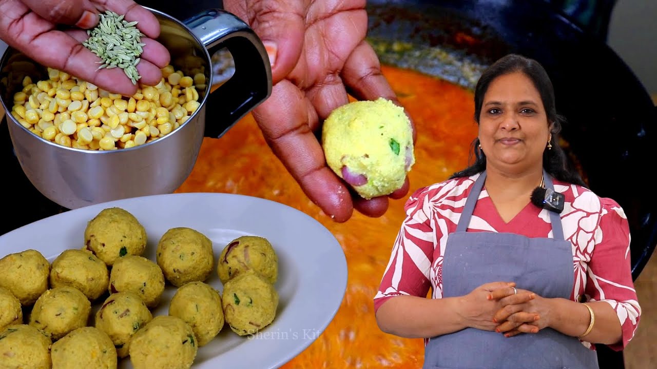 பருப்பு உருண்டை குழம்பு உருண்டை உடையாமல் soft-ஆ இப்படி செய்ங்க சப்பு கொட்டி சாப்பிடுவாங்க