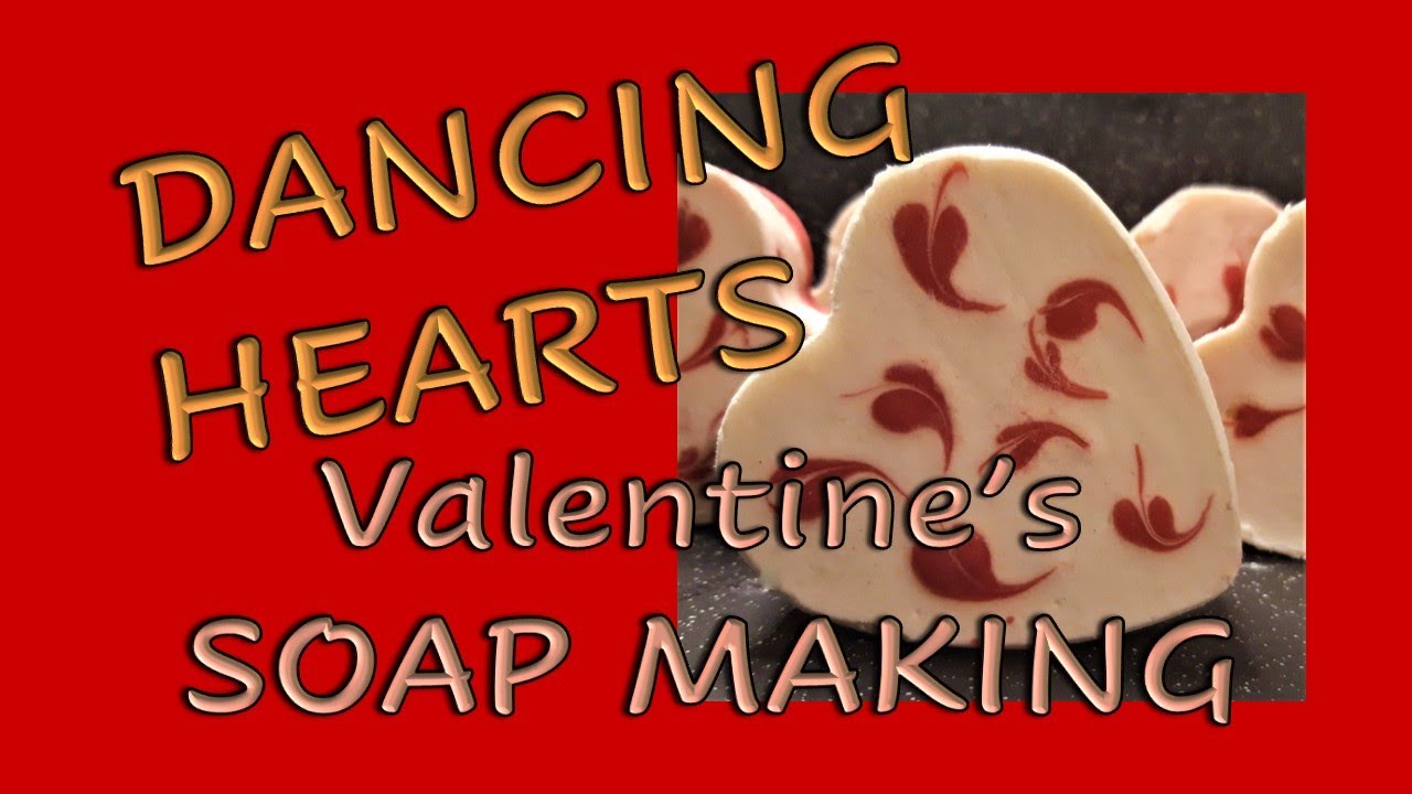 DANCING HEARTS Cold Process Soap - Soap Making From Scratch - Fun Valentine's Design Idea!