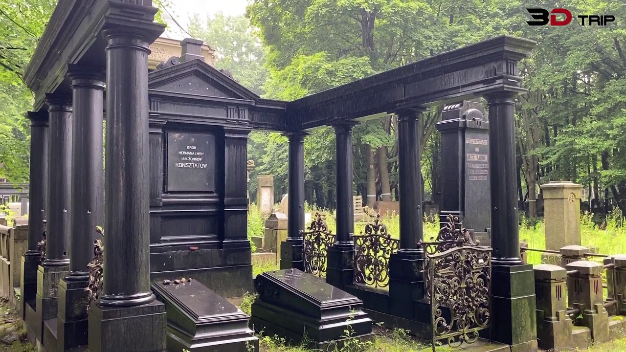 3D-Trip: Cmentarz żydowski / Jewish cemetery [Łódź, Poland]. 2020-06-24