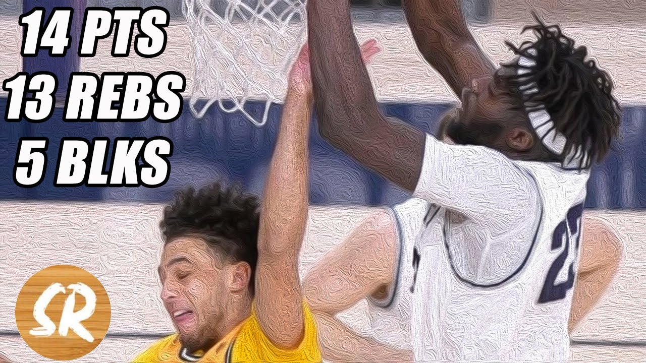 Neemias Queta vs Wyoming 3.4.21 | 14 pts (7-10 FG), 13 Reb, 2 Ast, 5 Blk, 1 Stl