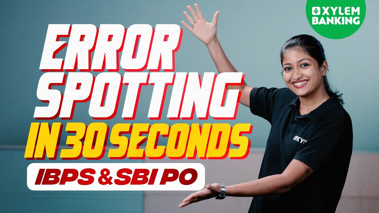 Error Spotting in English | IBPS & SBI PO | Xylem Banking