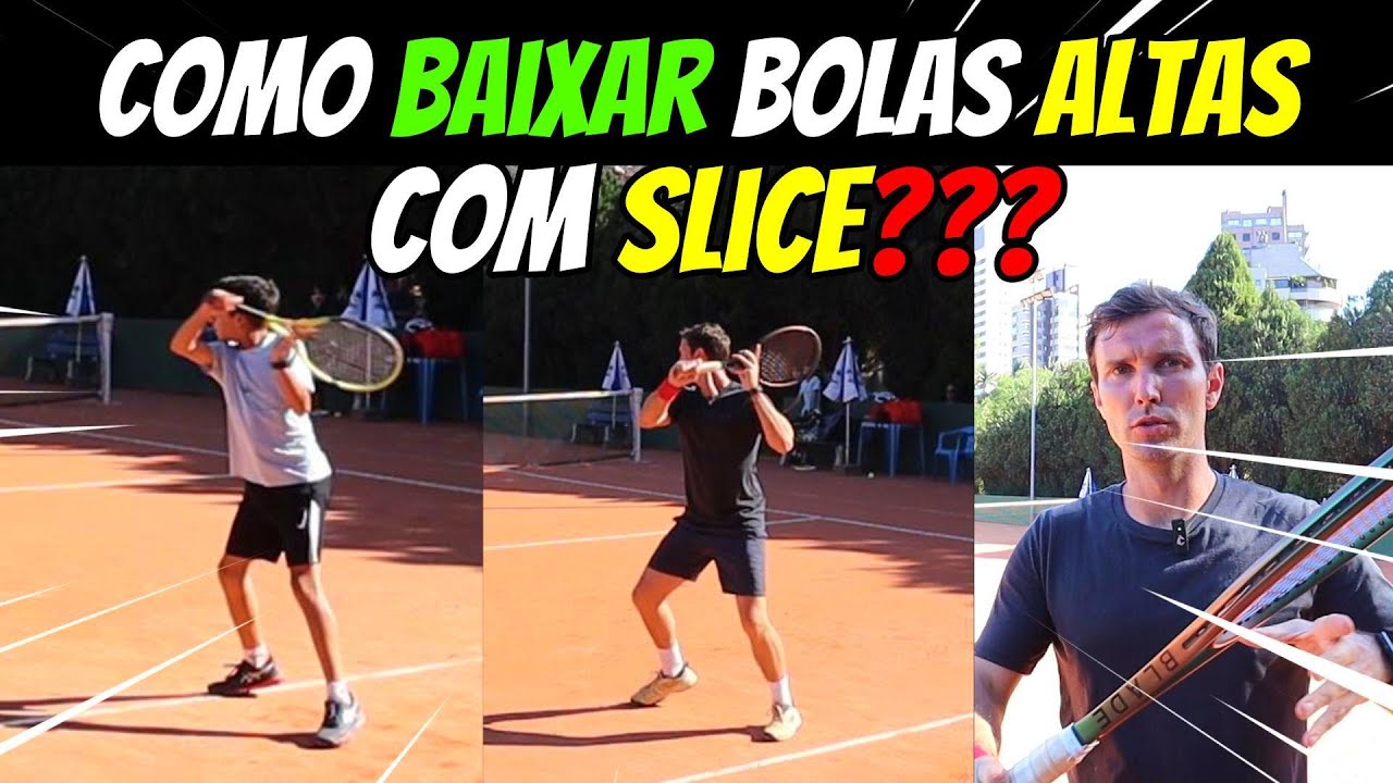 Como BAIXAR bolas ALTAS com SLICE ??? Dicas de estratégia  para o JOGO de TÊNIS!!