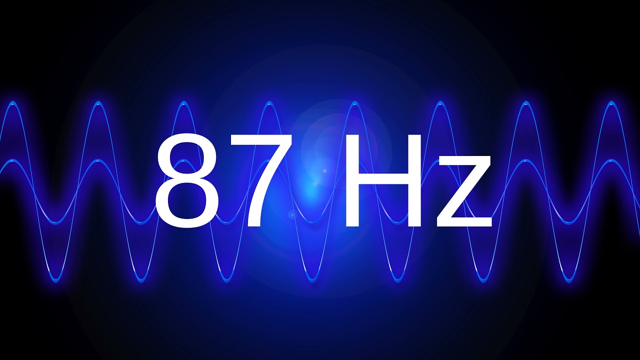 87 Hz clean pure sine wave BASS TEST TONE frequency