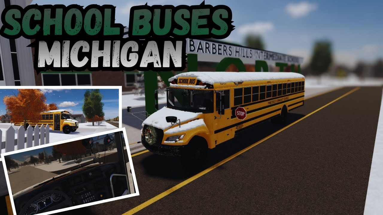 ROBLOX | School Buses, MI | Winter Review!