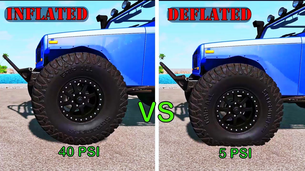Does tyre's pressure makes difference in BeamNG Drive?