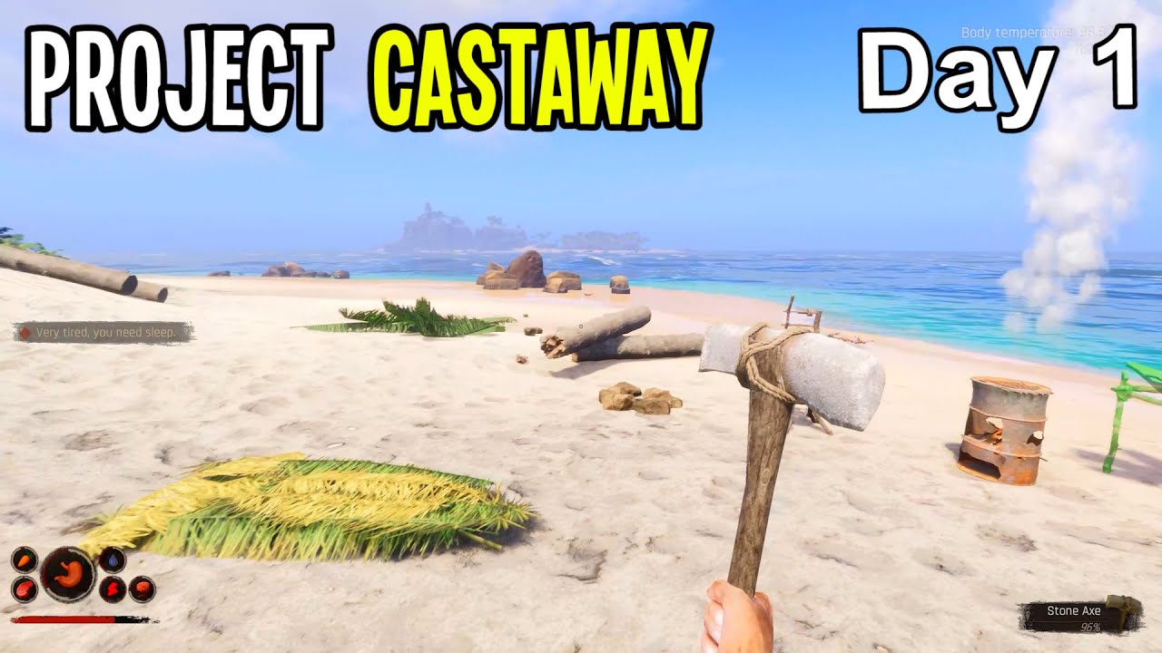 Day 1- Island Survival - PROJECT CASTAWAY Gameplay