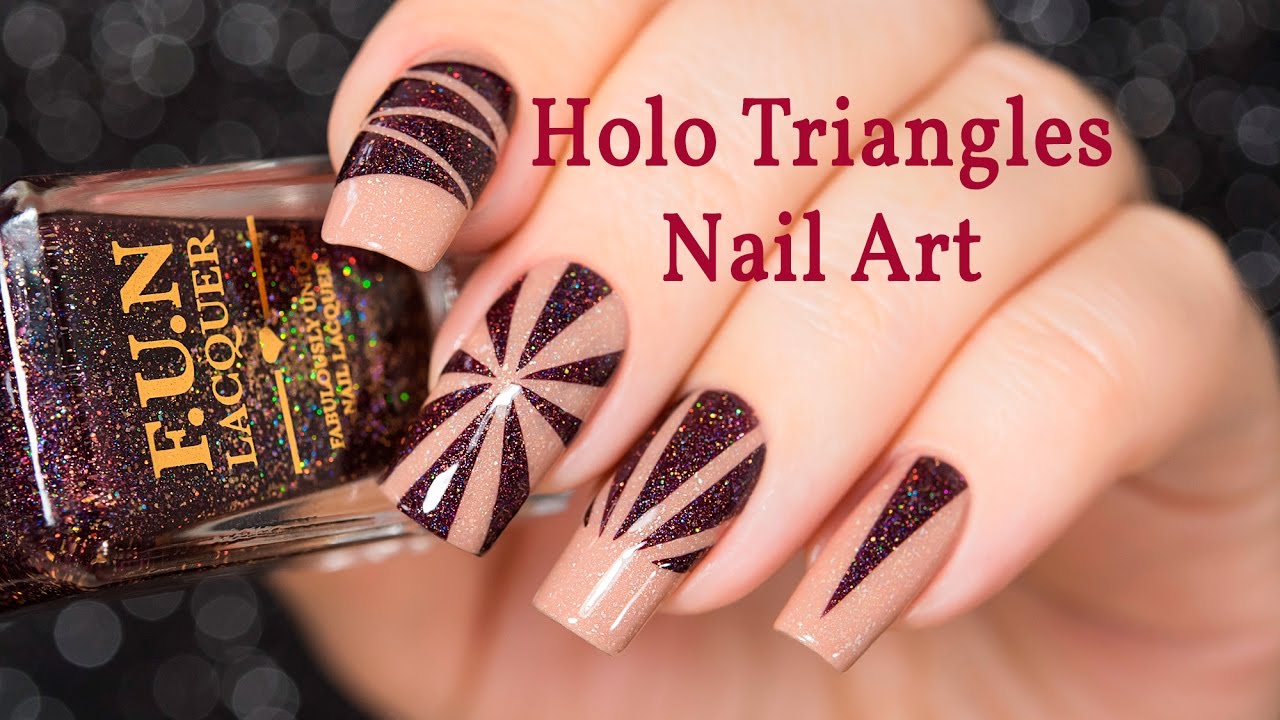 Holo Triangles Nail Art