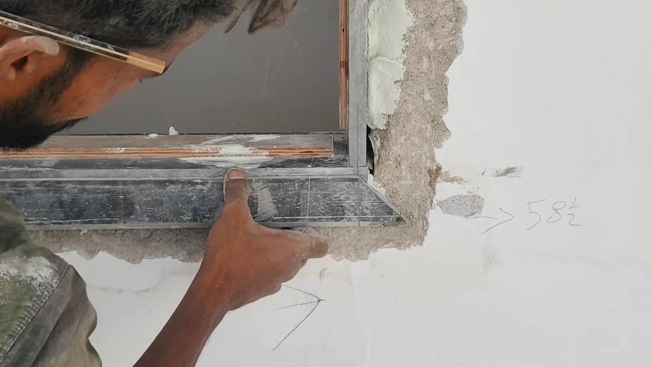 Window Italian marble design /How to install window photo frame marble #windows
