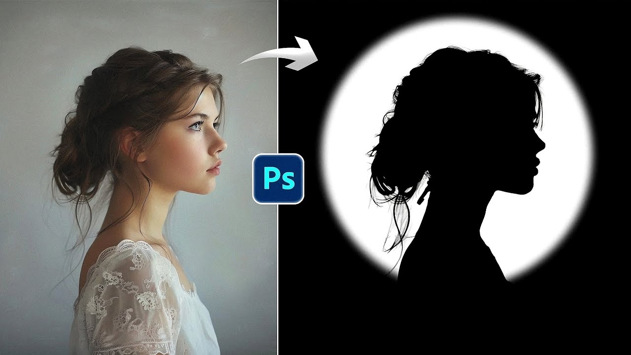 How to make circular white moon effect easily using photoshop 2024