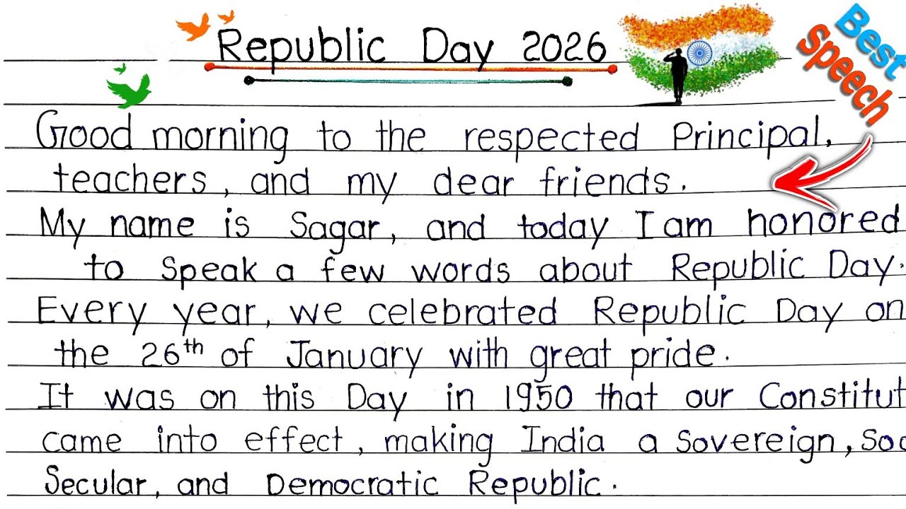 Best Speech For Republic Day | HappyRepublic Day 2026 🇮🇳 | 26 January| Republic Day Wishes& Jai Hind
