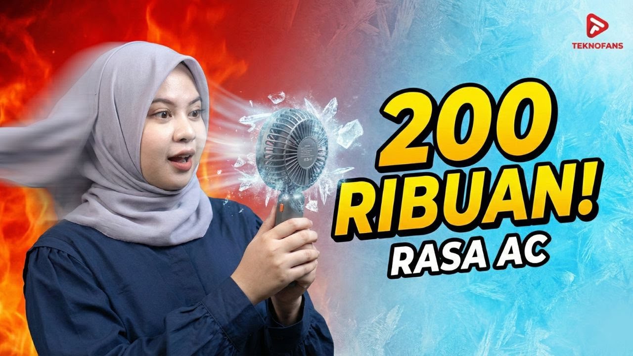5 REKOMENDASI Kipas Portable Terbaik 200 Ribuan  - Dingin Rasa AC & Baterai Awet!