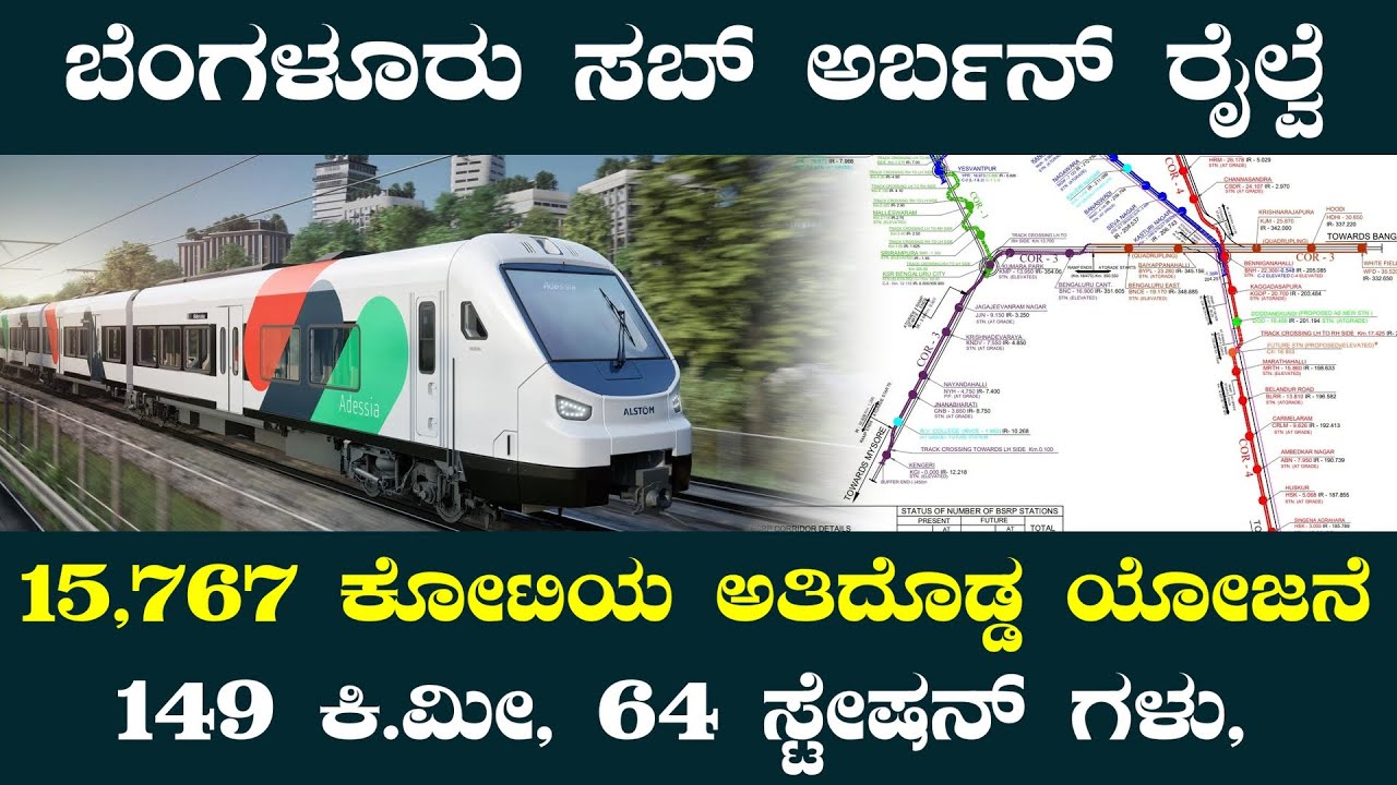 Bengaluru Suburban Railway 4 Corridors Explained| Sampige Line, Mallige Line, Kanaka Line, Parijatha