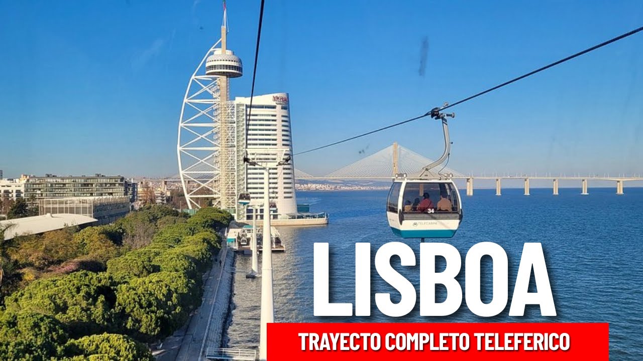 7 MINUTOS suspendido sobre el TAJO: El Teleférico de LISBOA y el Puente más largo de Europa 🇵🇹✨