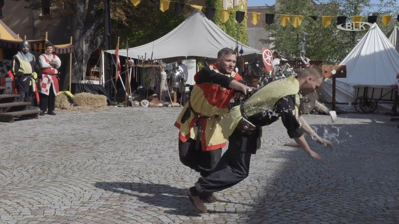 Herbstmarkt Mittelalter Markt Hohenmölsen Ritterkampf Handwerk Drei Türme e V