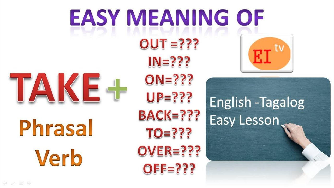 TAKE OUT, TAKE IN, TAKE ON, TAKE OFF, TAKE BACK, TAKE TO : PHRASAL VERB TAKE , TAKE OVER  ei TV